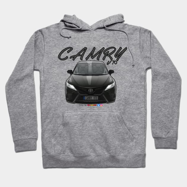 Toyota Camry V70 Black Hoodie by PjesusArt